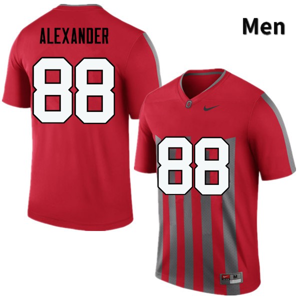 Ohio State Buckeyes AJ Alexander Men's #88 Throwback Game Stitched College Football Jersey